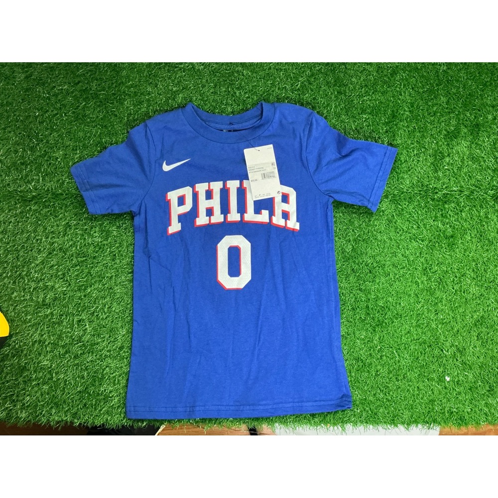 Nike Kids Philadelphia 76ers Tyrese Maxey 0 Blue T-Shirt Size S 8 9Z2B7BCMW-76I